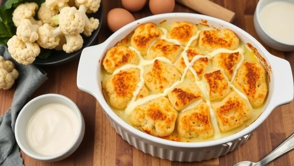 Gratinerad blomkål i ugn är gott och enkelt