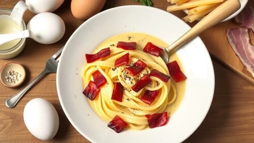 Pasta carbonara utan grädde som smakar gott