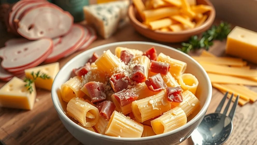 Pasta ost och skinksås hemma på 30 minuter