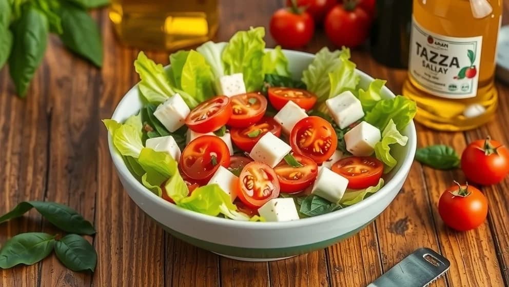 Pizzasallad som på pizzeria