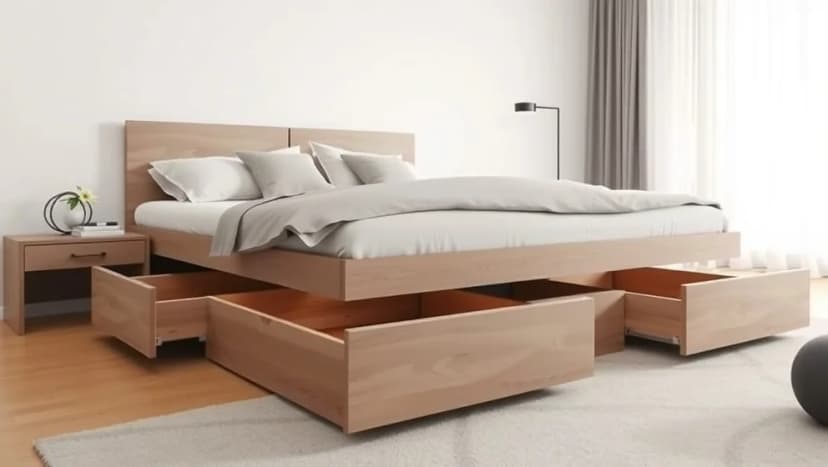 Säng med förvaring 160x200 sparar utrymme hemma