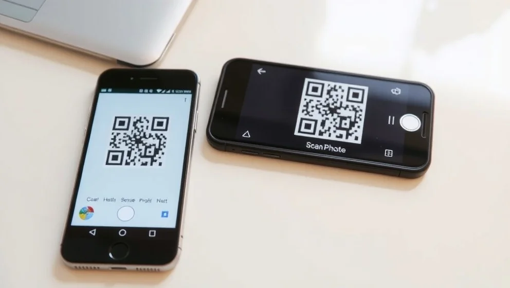 Skanna QR-kod på samma enhet