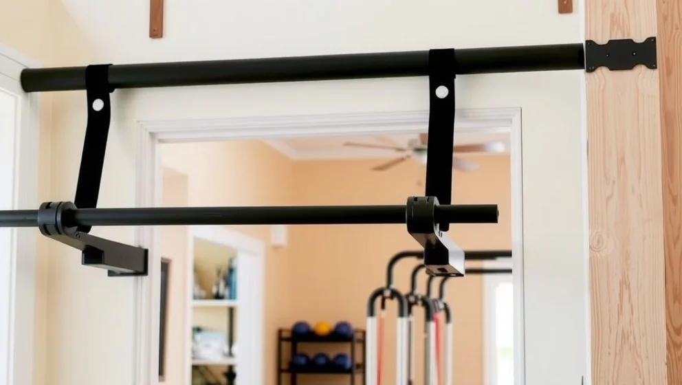 Träna hemma med en pull up bar dörr
