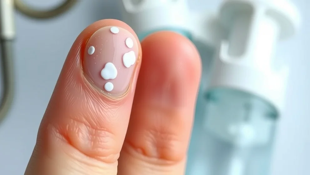 Vita prickar på naglarna visar vad